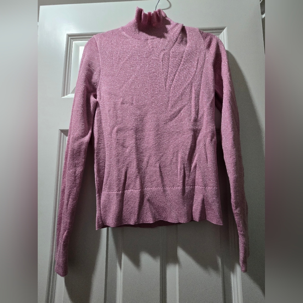 JCrew Pink Metallic Turtleneck Sweater(NWT)